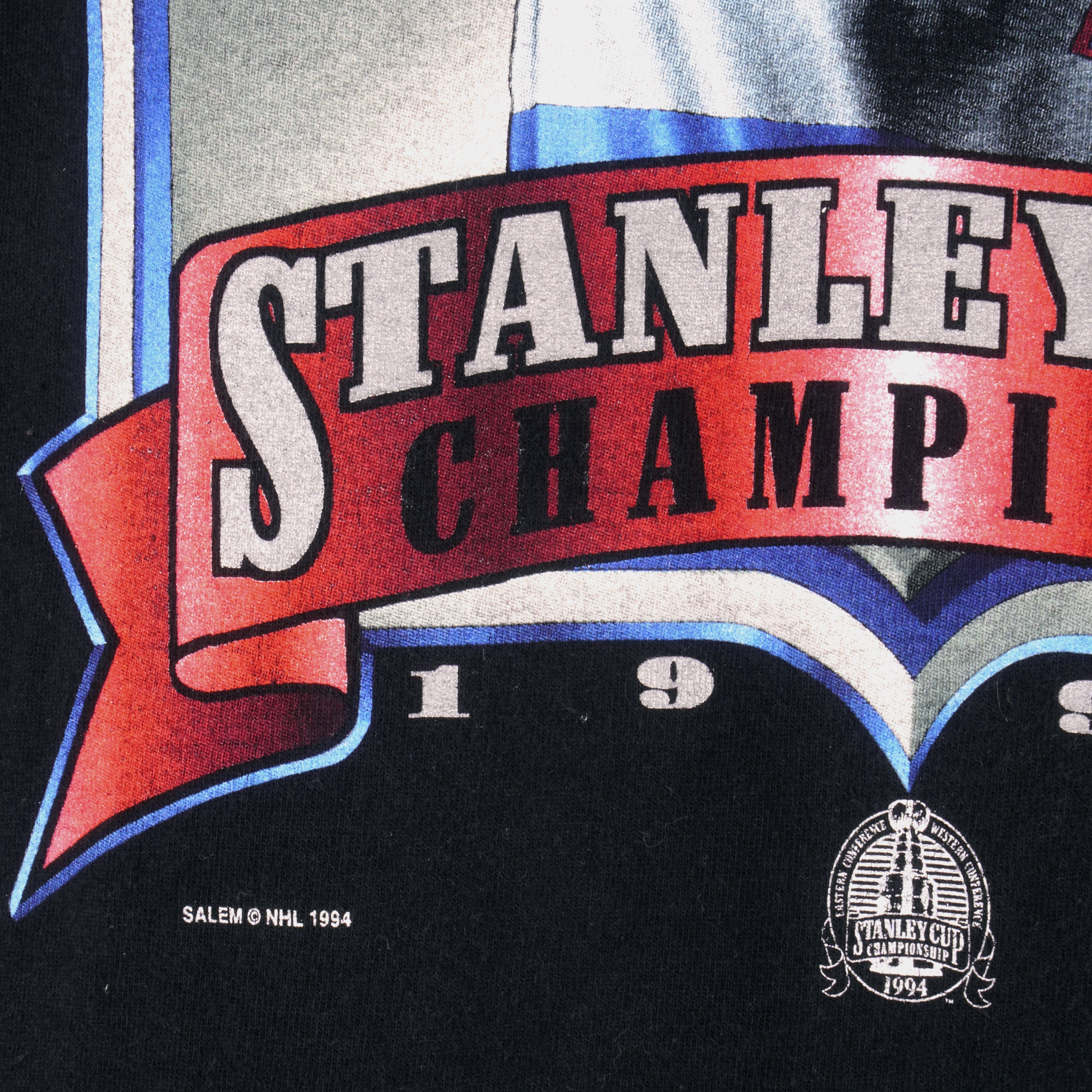 Vintage NHL (Salem) - New York Rangers Stanley Cup Champions T-Shirt 1994 X-Large