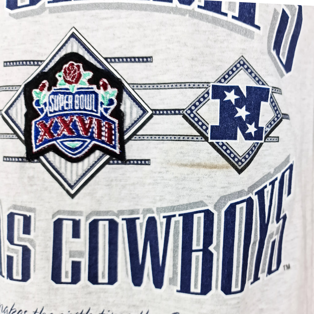 NFL (Nutmeg) - Dallas Cowboys, NFC Champs T-Shirt 1993 X-Large Vintage Retro