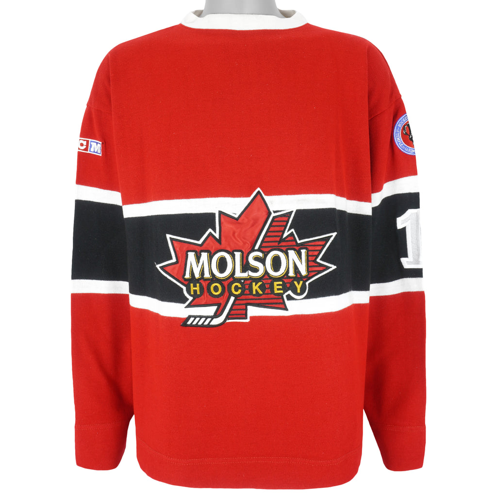 Vintage - Molson Hockey Canada Crew Neck Sweatshirt 1990s X-Large Vintage Retro Hockey