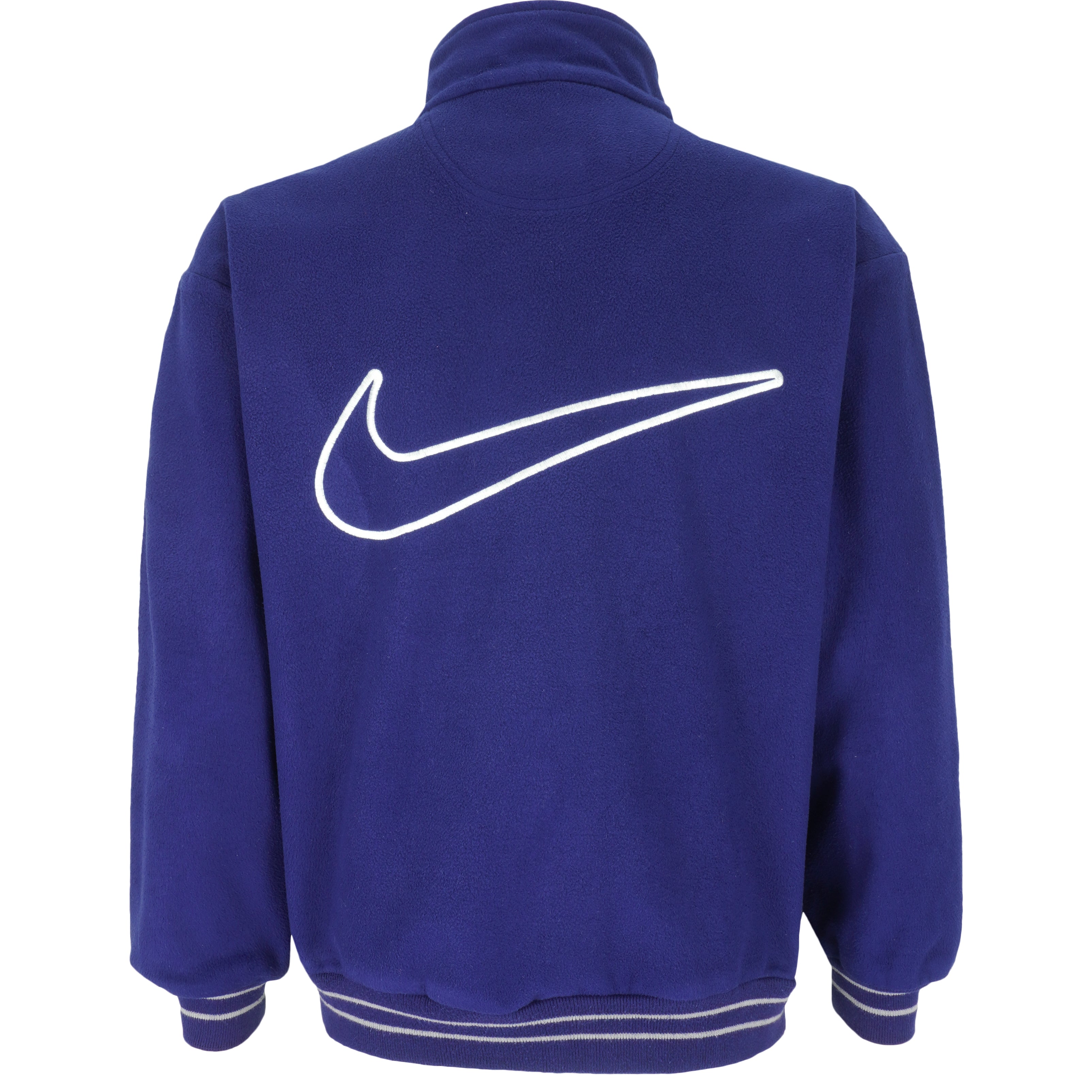 Nike - Embroidered Big Logo Fleece Sweatshirt 1990s Small Vintage Retro