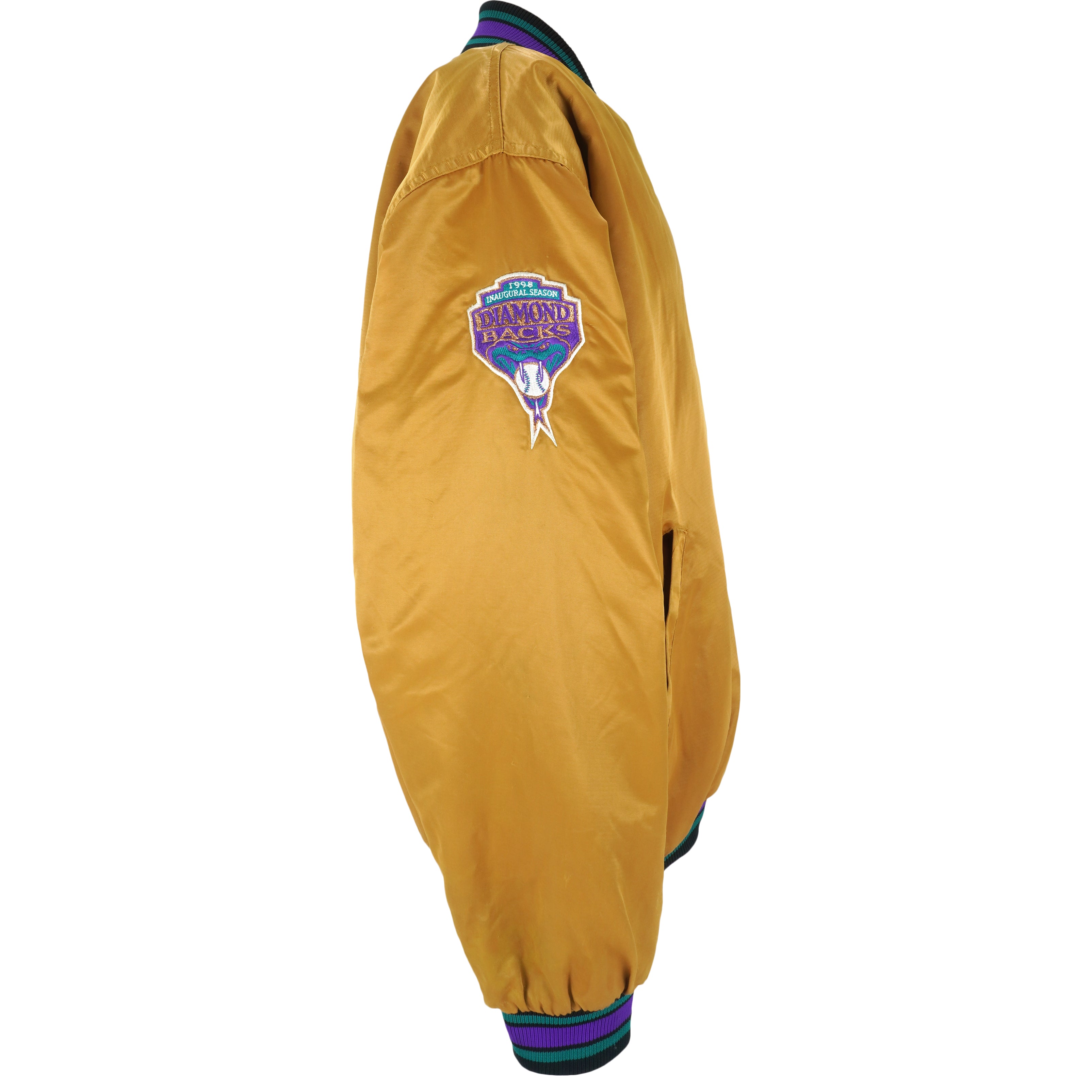 Starter - Diamond Backs Inaugural Season Button Up Satin Jacket 1998 XX-Large Vintage Retro Baseball