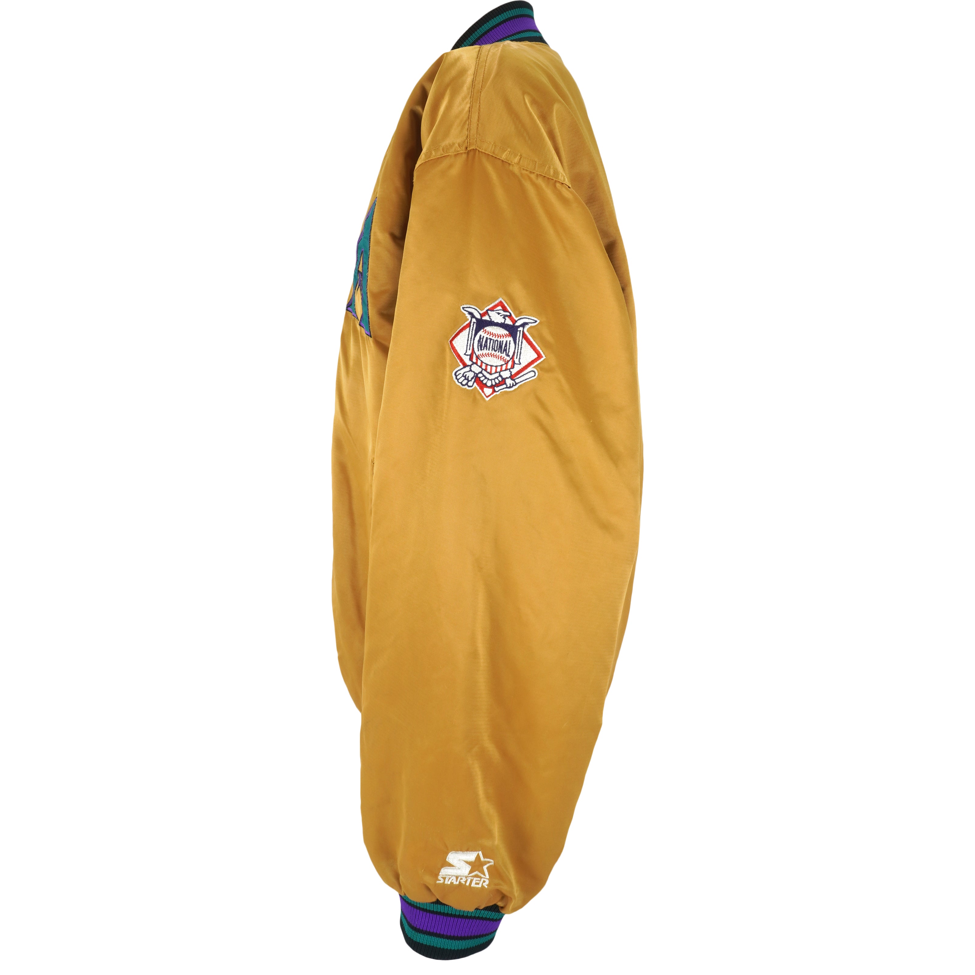Starter - Diamond Backs Inaugural Season Button Up Satin Jacket 1998 XX-Large Vintage Retro Baseball