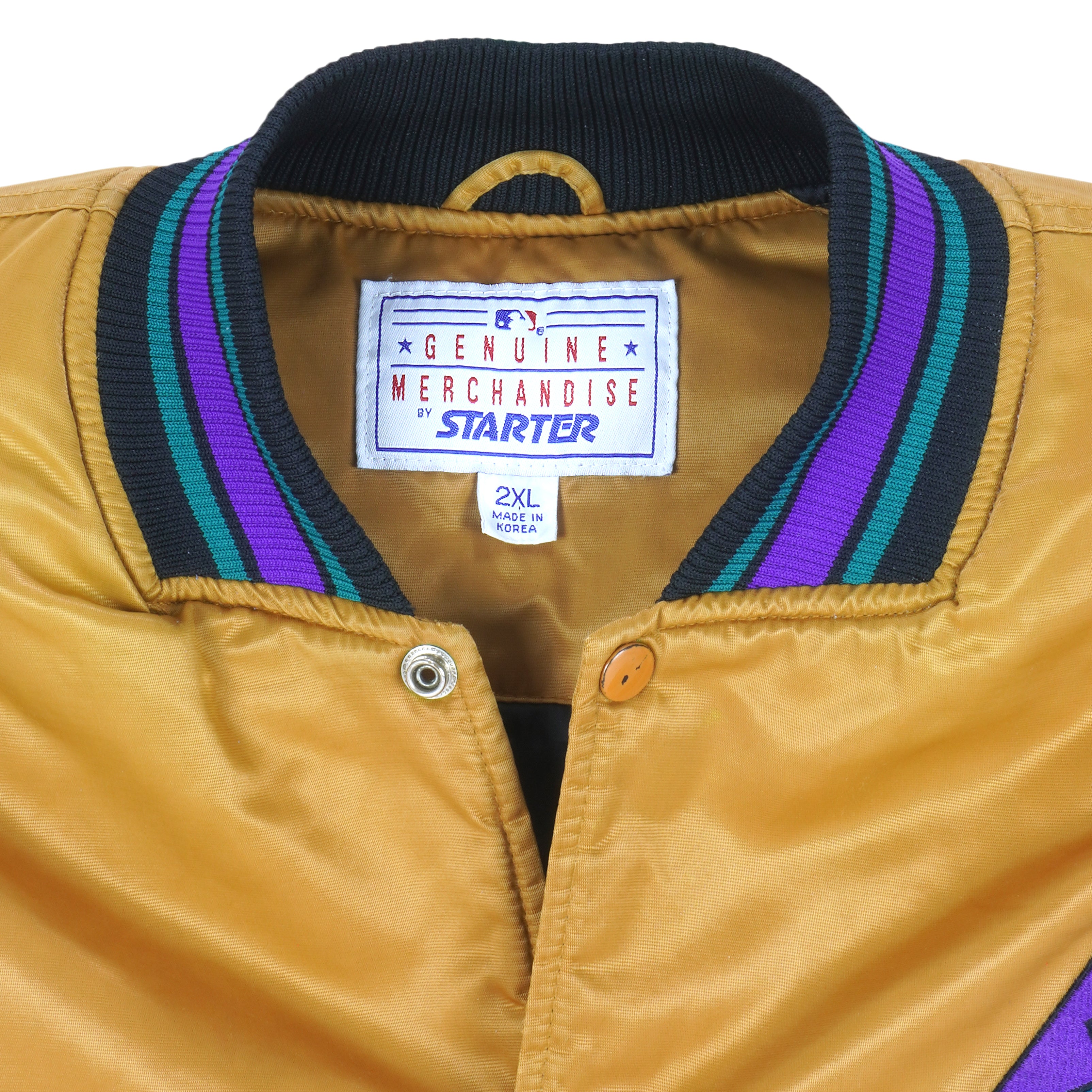 Starter - Diamond Backs Inaugural Season Button Up Satin Jacket 1998 XX-Large Vintage Retro Baseball