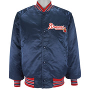 MLB (Chalk Line) - Atlanta Braves Satin Jacket1990s Large Vintage Retro Baseball