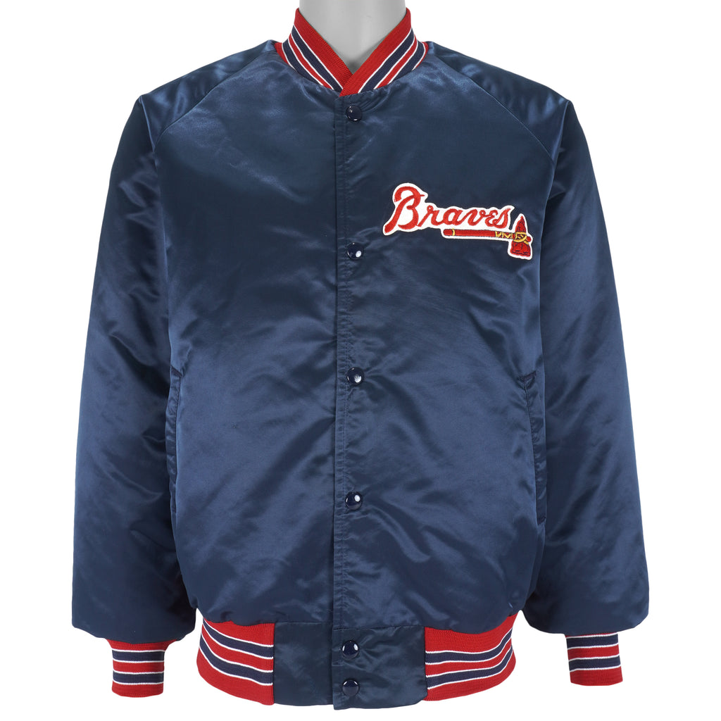 MLB (Chalk Line) - Atlanta Braves Satin Jacket1990s Large Vintage Retro Baseball