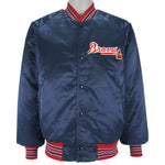 MLB (Chalk Line) - Atlanta Braves Satin Jacket1990s Large Vintage Retro Baseball