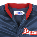 MLB (Chalk Line) - Atlanta Braves Satin Jacket 1990s Large Vintage Retro Baseball