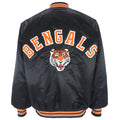 NFL (Chalk Line) - Cincinnati Bengals Button Up Satin Jacket 1990s Large Vintage Retro Football