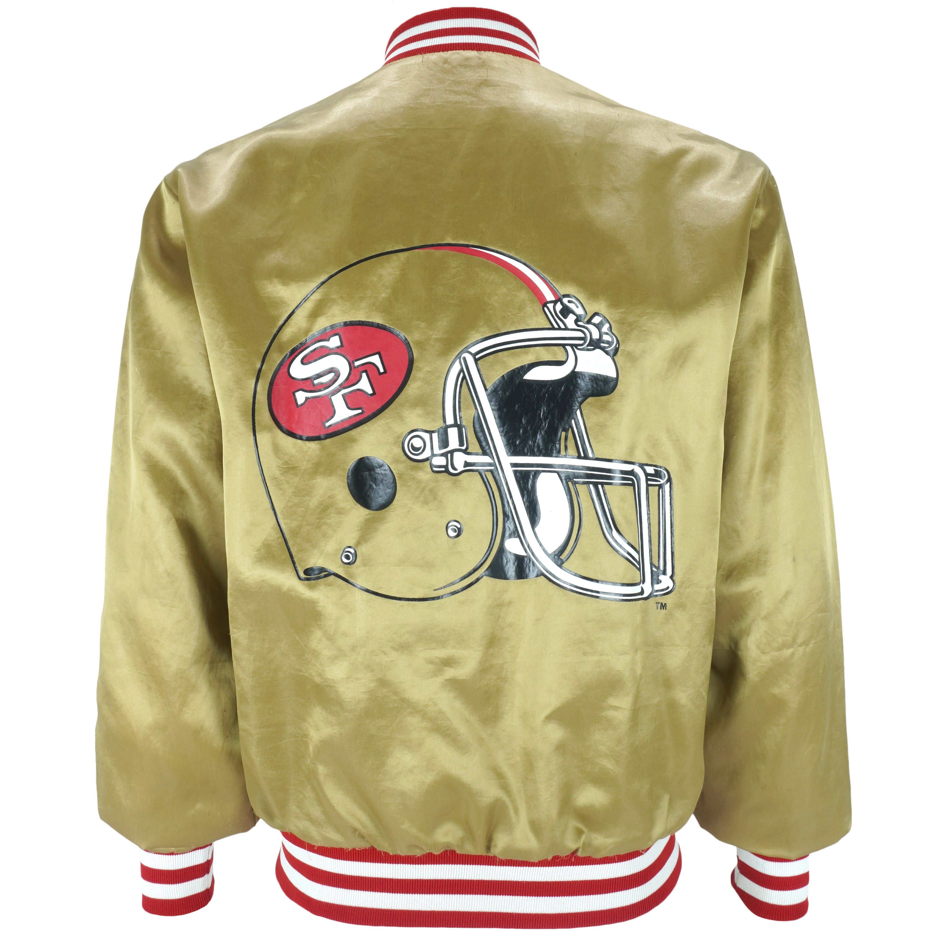 Satin Starter San Francisco 49ers White/Golden Jacket - Jacket Makers