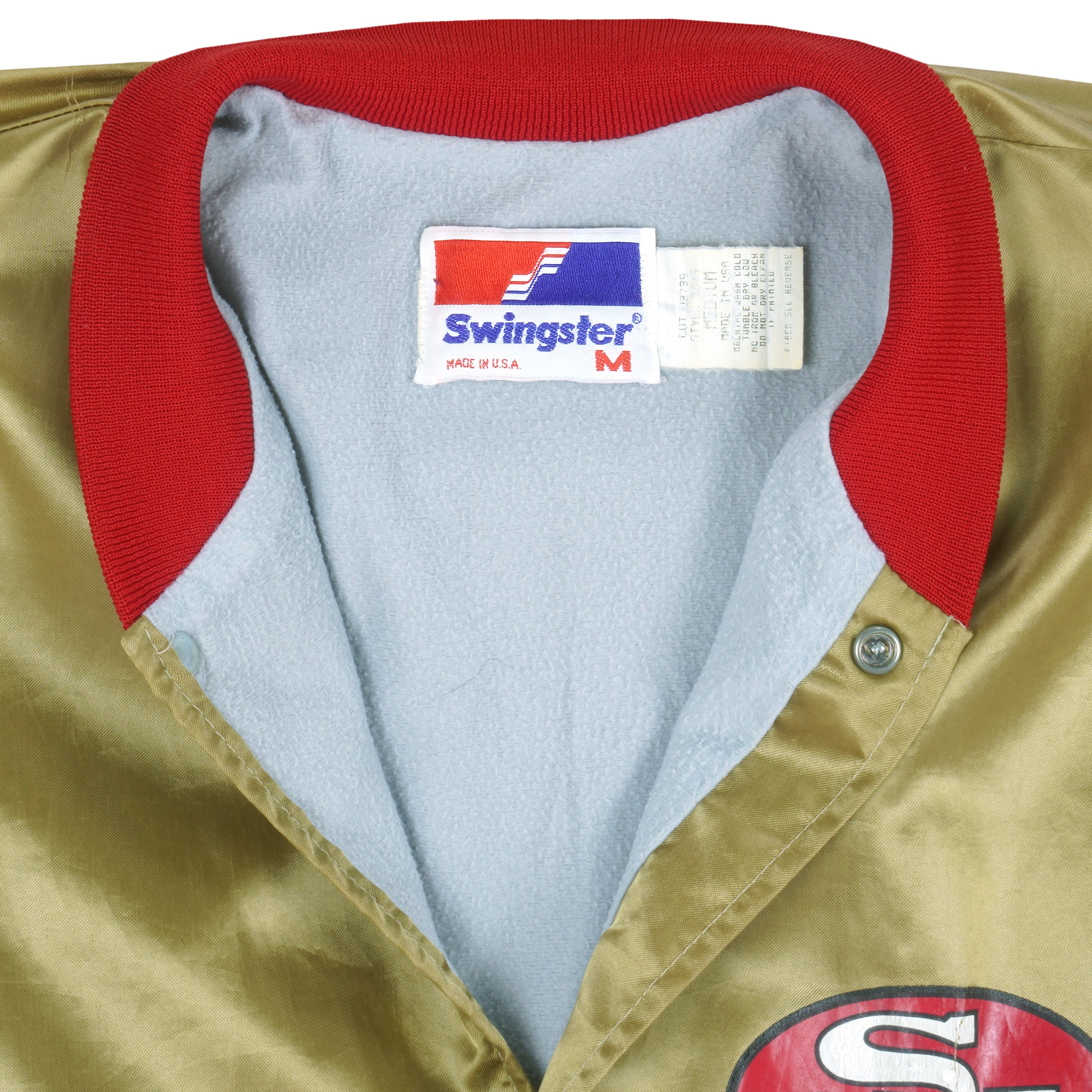 NFL (Swingster) - San Francisco 49ers Satin Jacket 1990s Medium Vintage Retro Football