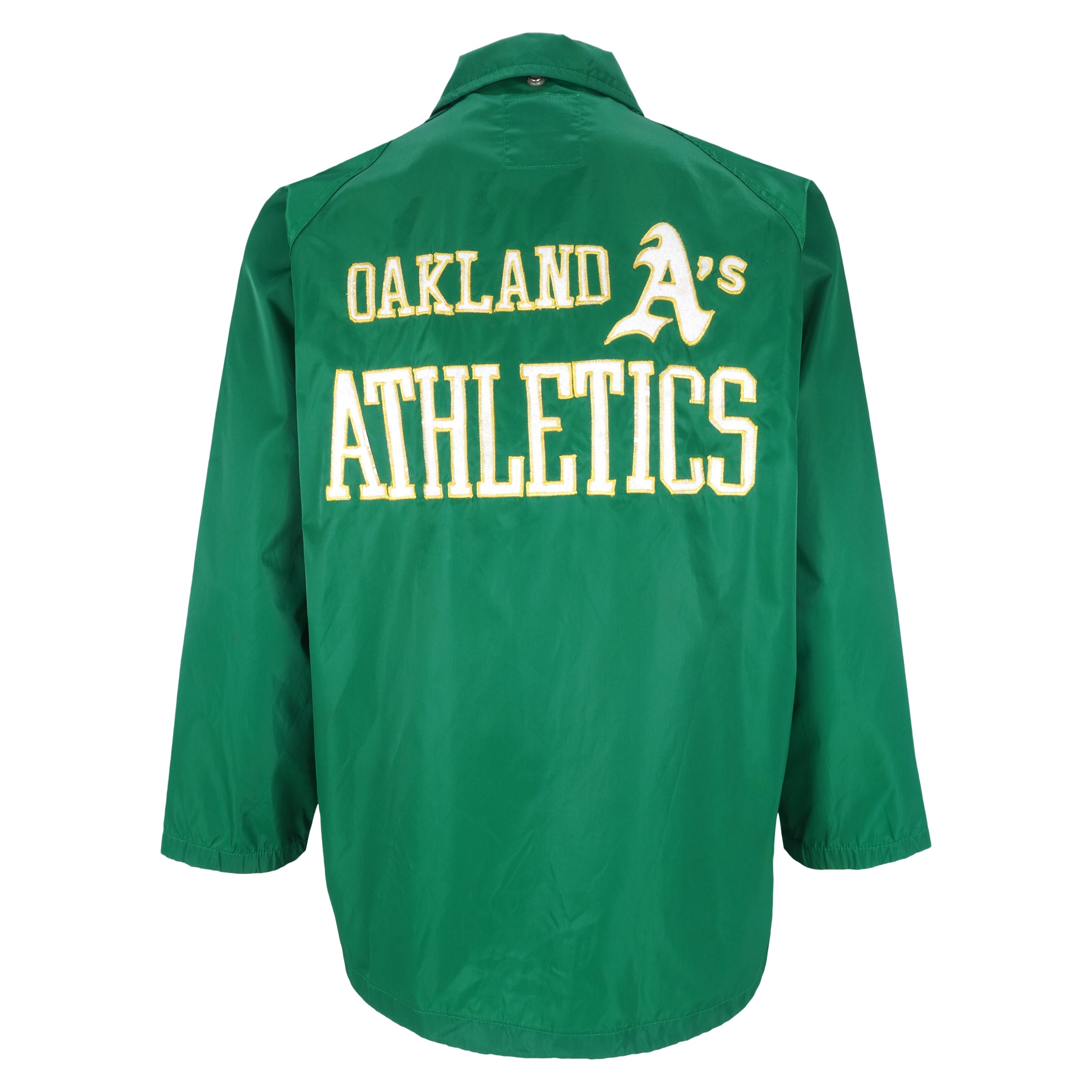 MLB - Oakland Athletics Embroidered Button-Up Windbreaker 1990s Medium Vintage Retro Baseball