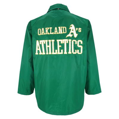 MLB - Oakland Athletics Embroidered Button-Up Windbreaker 1990s Large