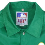 MLB - Oakland Athletics Embroidered Button-Up Windbreaker 1990s Medium Vintage Retro Baseball