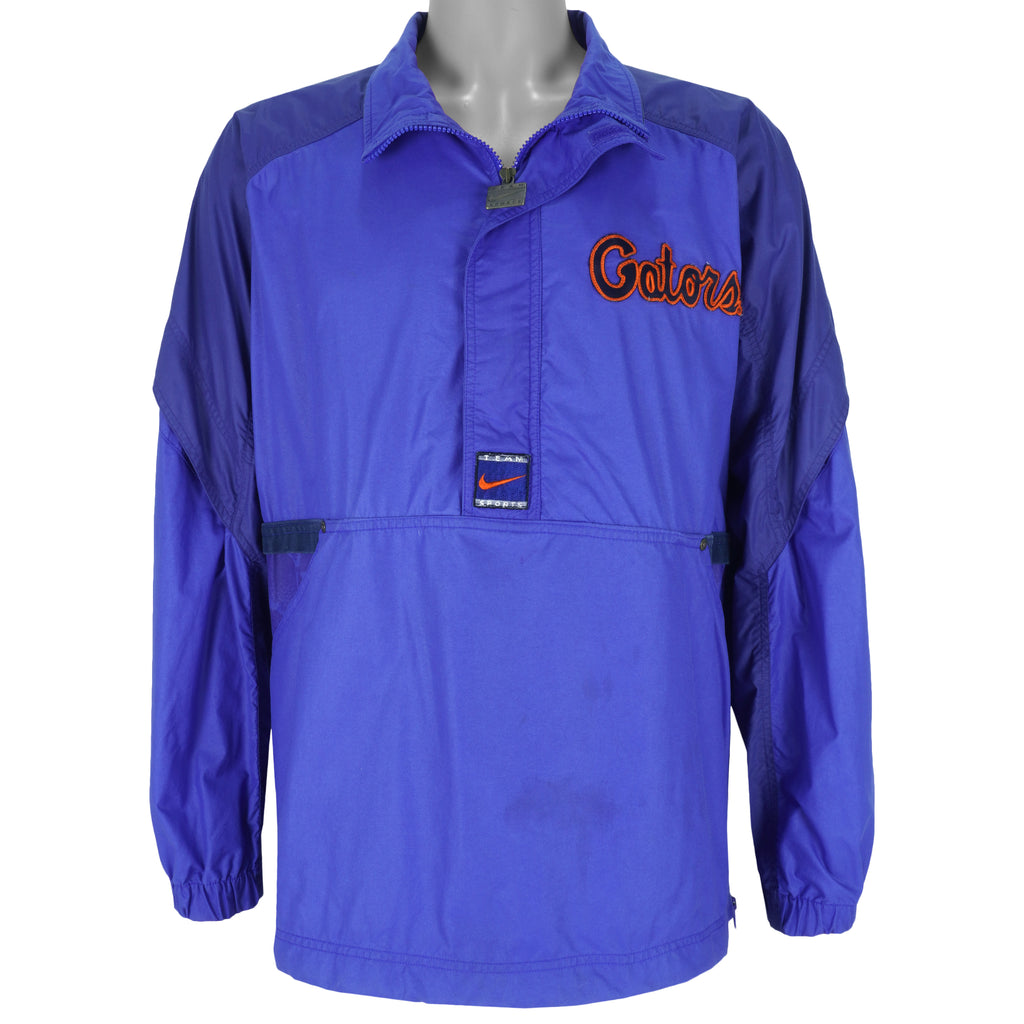 Nike - Team Wear Florida Gators 1/2 Zip Windbreaker 1990s Large Vintage Retro Football College