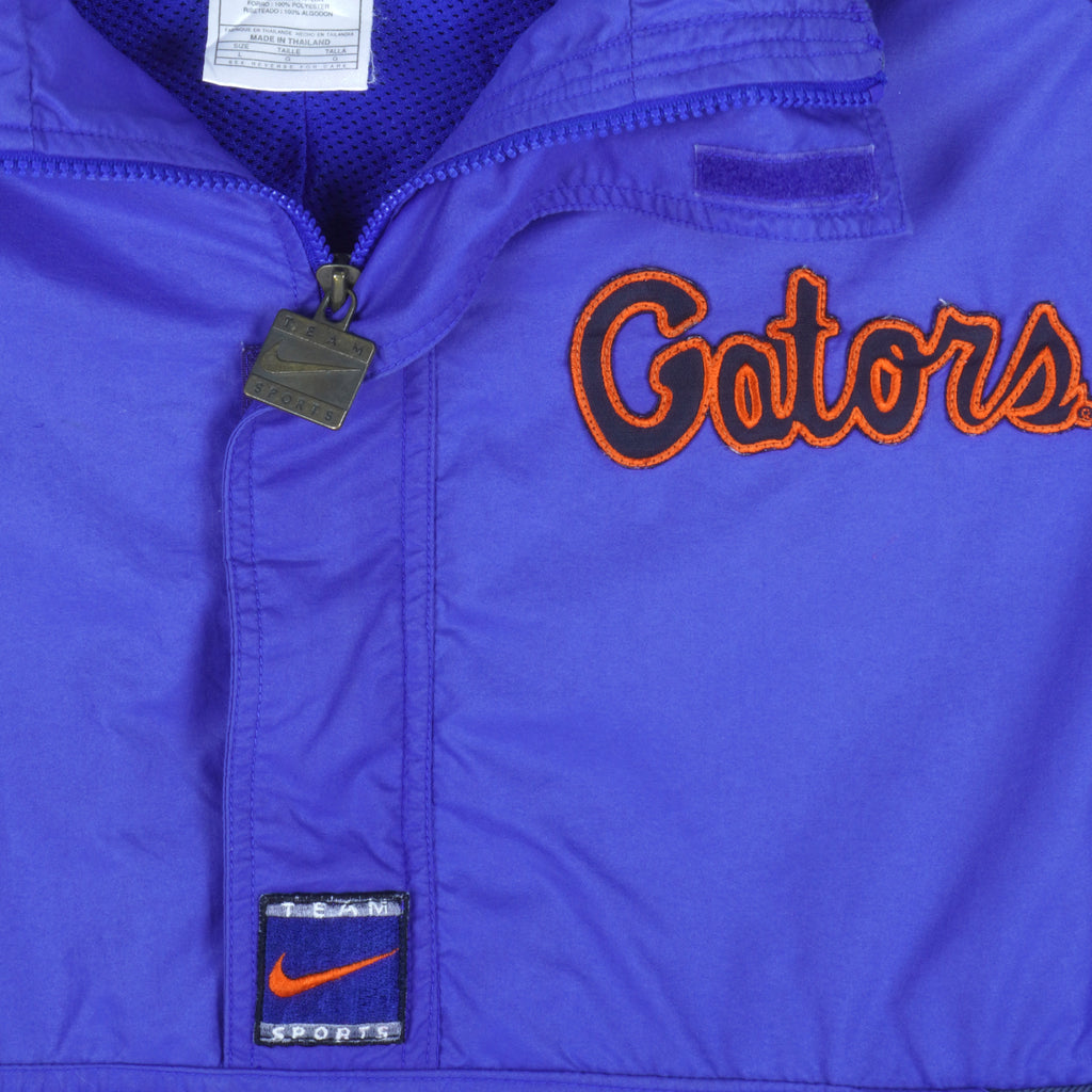 Nike - Team Wear Florida Gators 1/2 Zip Windbreaker 1990s Large Vintage Retro Football College