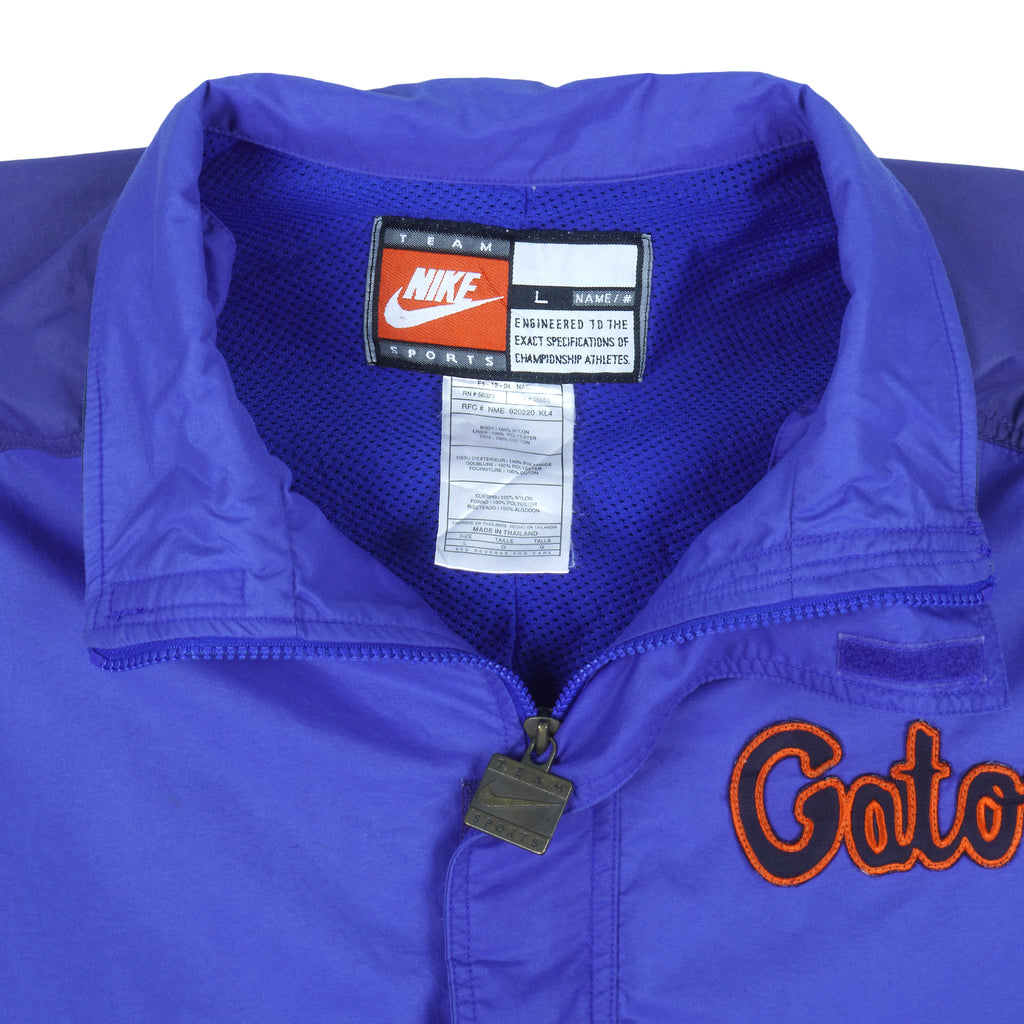 Nike - Team Wear Florida Gators 1/2 Zip Windbreaker 1990s Large Vintage Retro Football College