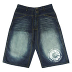 Vintage (G Unit) - Embroidered Short Denim Jeans 1990s Medium Vintage Retro