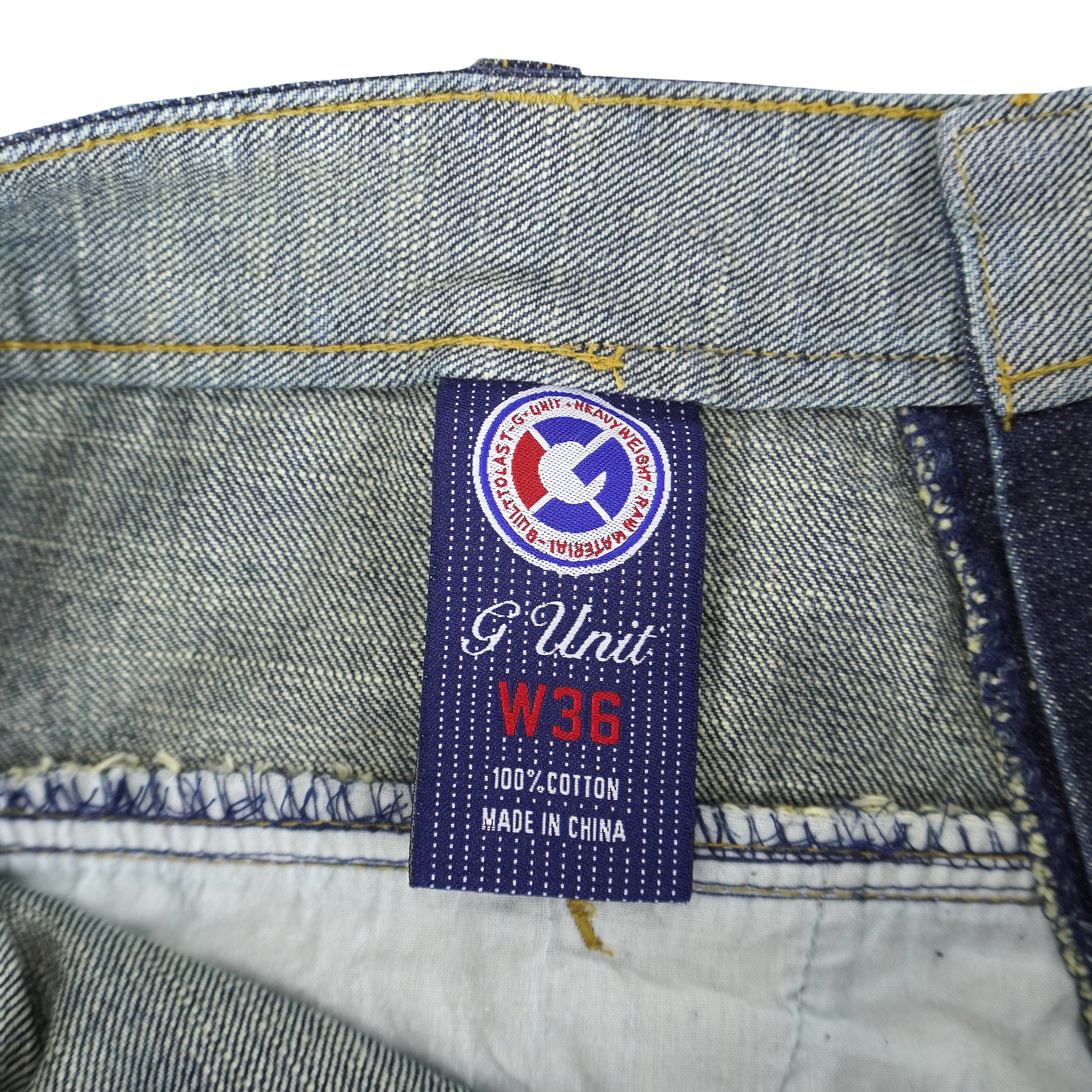 Vintage (G Unit) - Embroidered Short Denim Jeans 1990s Medium Vintage Retro
