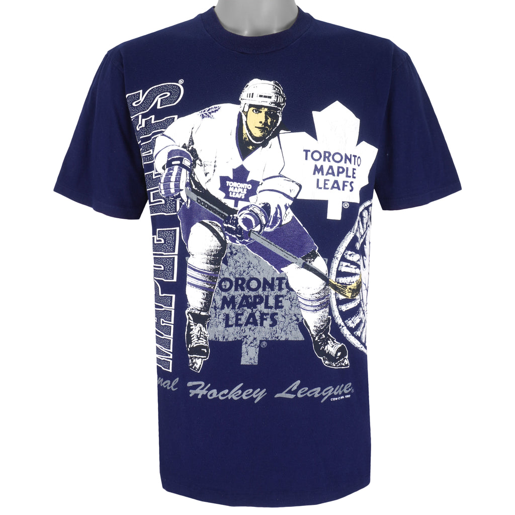 NHL (Tiger) - Toronto Maple Leafs Single Stitch T-Shirt 1992 Medium Vintage Retro Hockey