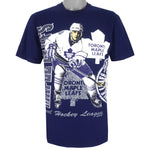 NHL (Tiger) - Toronto Maple Leafs Single Stitch T-Shirt 1992 Medium Vintage Retro Hockey