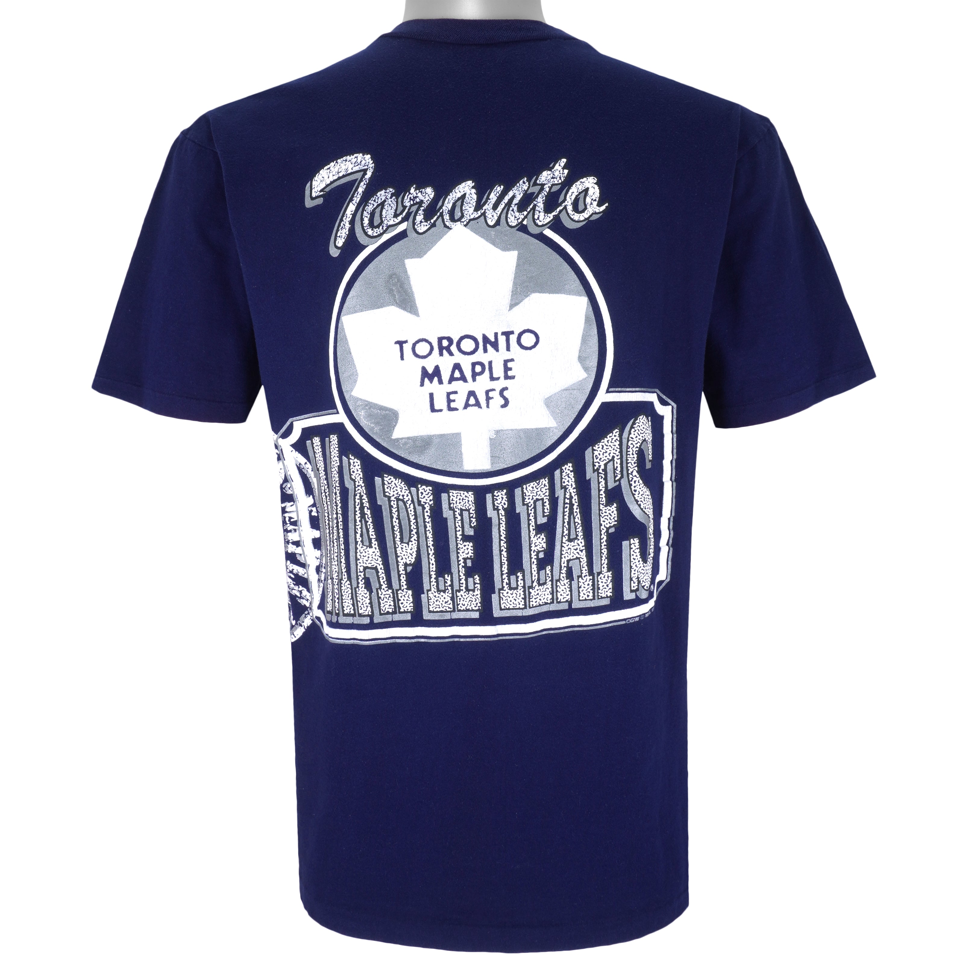 NHL (Tiger) - Toronto Maple Leafs Single Stitch T-Shirt 1992 Medium Vintage Retro Hockey