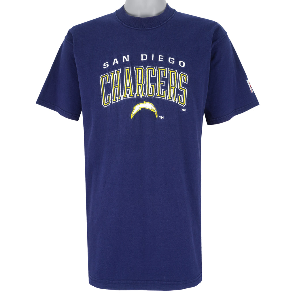 NFL (Pro Player) - Blue San Diego Chargers T-Shirt 1990s Large Vintage Retro Football