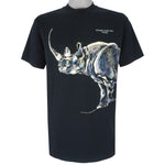 Vintage (Harlequin) - Lincoln Park Zoo Rhino Animal Print T-Shirt 1990s X-Large