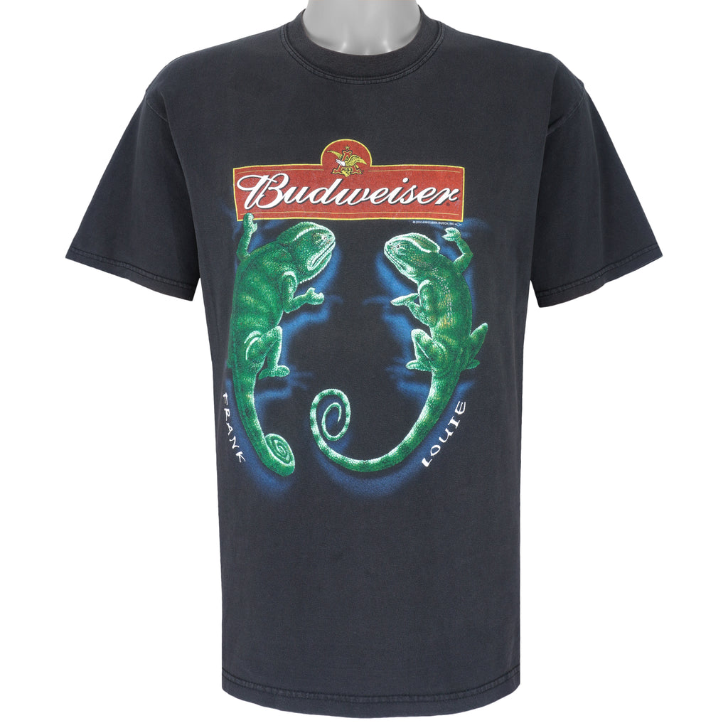 Vintage (Gildan) - Budweiser Lizards Frank & Louie T-Shirt 2000 Large Vintage Retro