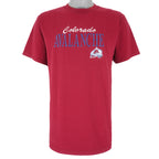 NHL (Logo 7) - Colorado Avalanche Embroidered T-Shirt 1990s Large Vintage Retro Hockey