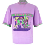 Vintage (NOW) - Purple Hawaiian T-Shirt 1990s Small Vintage Retro