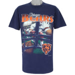 NFL (Lee) - Blue Chicago Bears Big Logo T-Shirt 1995 Large Vintage Retro Football