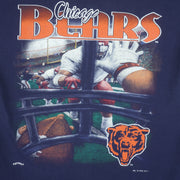 NFL (Lee) - Blue Chicago Bears Big Logo T-Shirt 1995 Large Vintage Retro Football