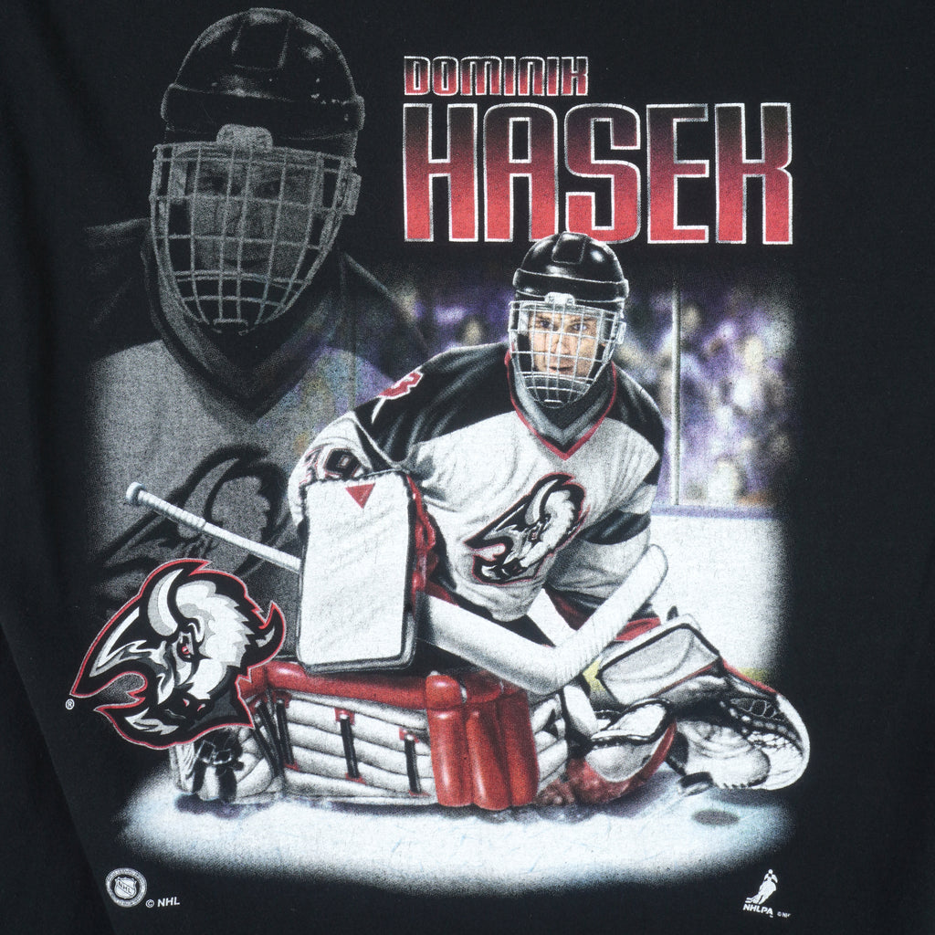 NHL (Pro Player) - Buffalo Sabres Dominik T-Shirt 1990s Large Vintage Retro Hockey