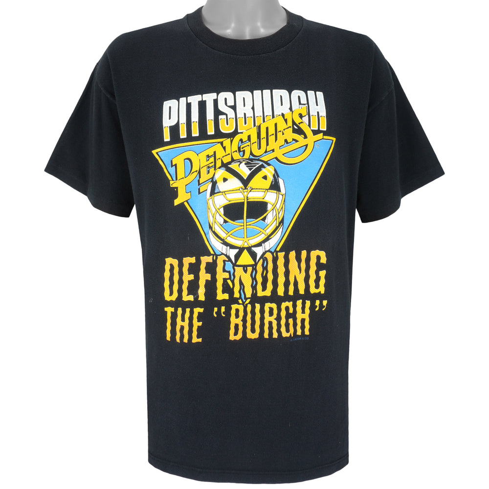 NHL (Teet) - Pittsburgh Penguins Single Stitch T-Shirt 1990s X-Large Vintage Retro Hockey 