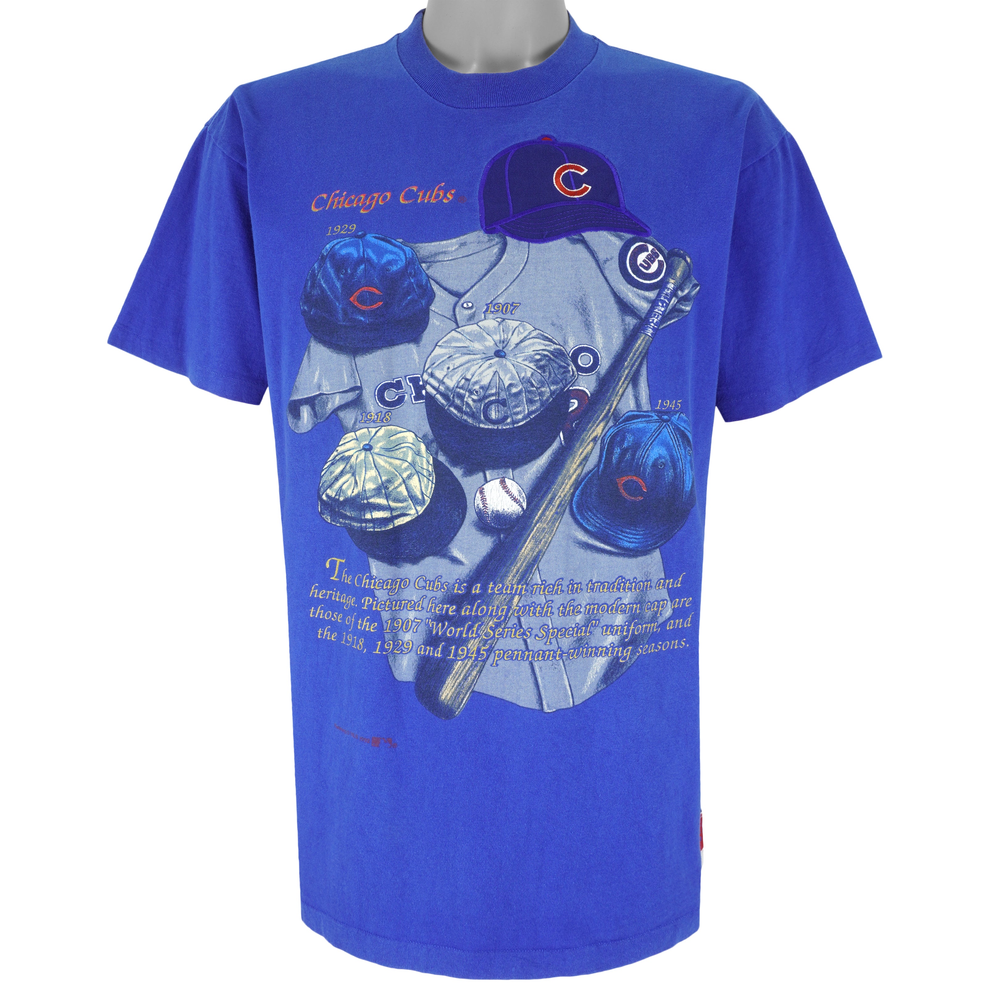 Vintage MLB (Nutmeg) - Chicago Cubs Locker Room Single Stitch T-Shirt 1990s  X-Large – Vintage Club Clothing