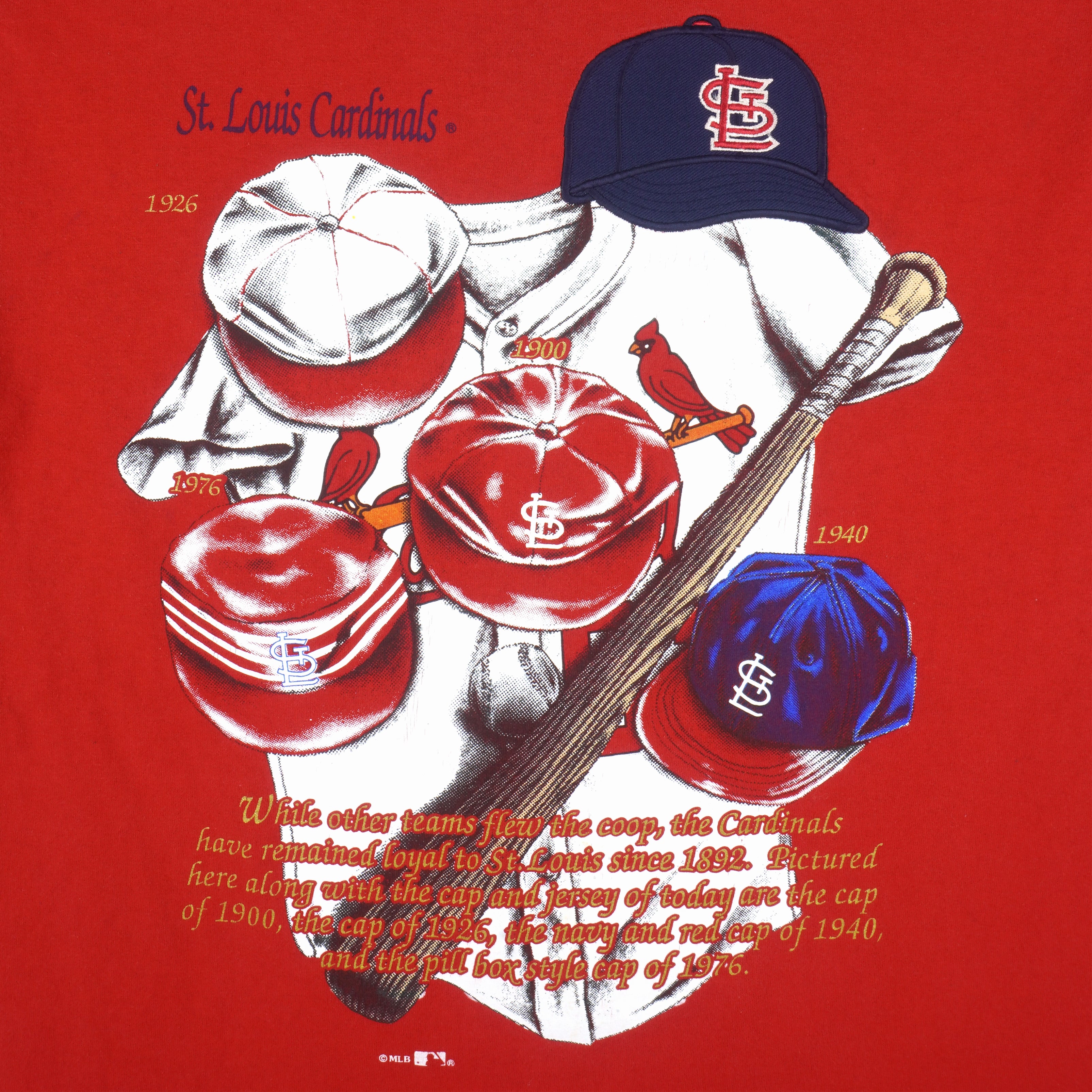 Vintage MLB (Nutmeg) - St. Louis Cardinals Caps Single Stitch T-Shirt 1990s X-Large