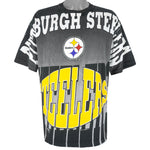 NFL (Magic Johnson T's) - Pittsburgh Steelers All Over prints T-Shirt 1994 X-Large