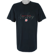 NHL - New Jersey Devils Embroidered Single Stitch T-Shirt 1990s X-Large Vintage Retro Hockey