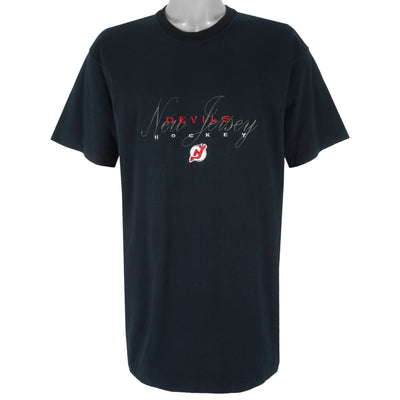 NHL (Pro Player) - New Jersey Devils Embroidered Single Stitch T-Shirt 1990s X-Large