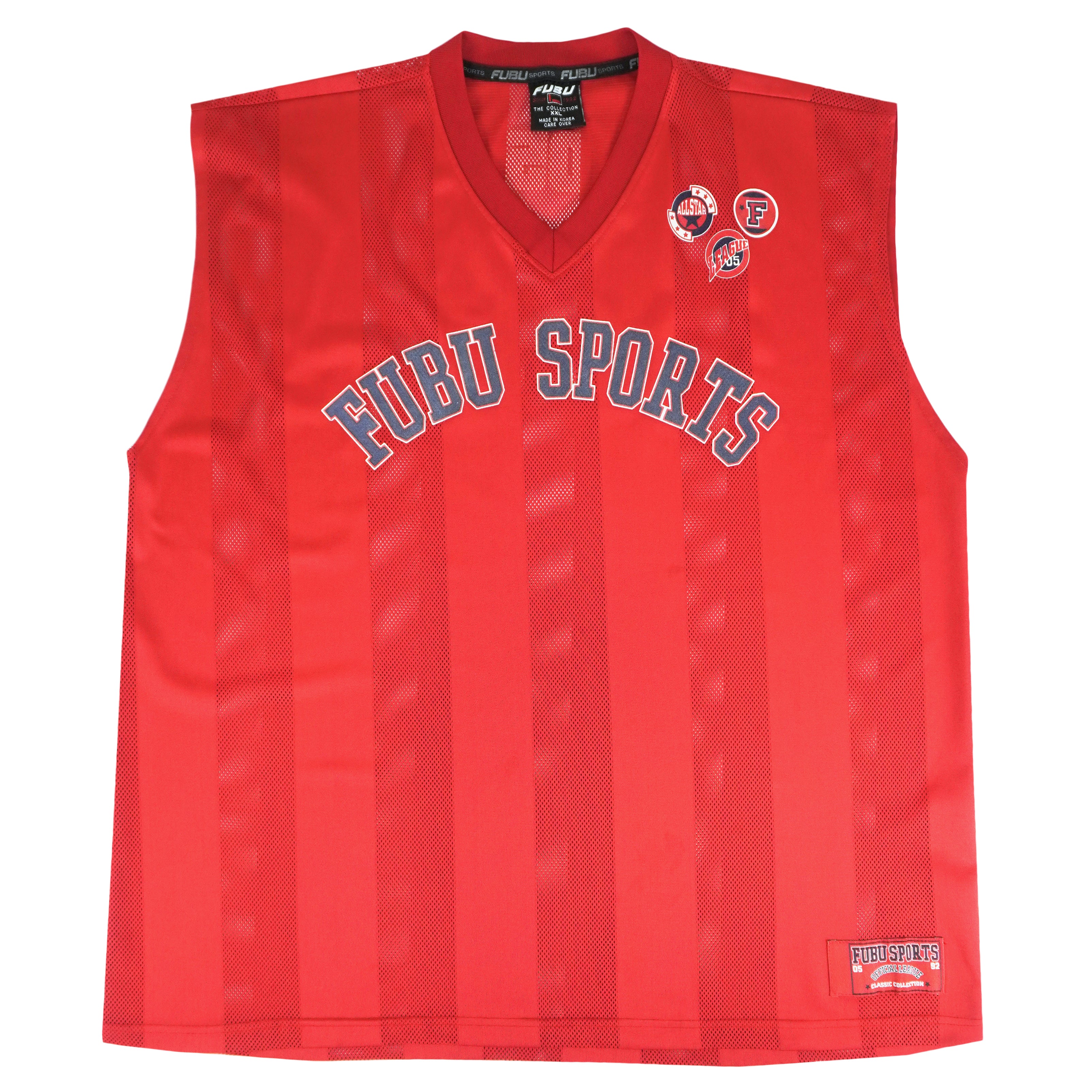 FUBU - Red Fubu Sports League 05 Jersey 1990s XX-Large Vintage Retro