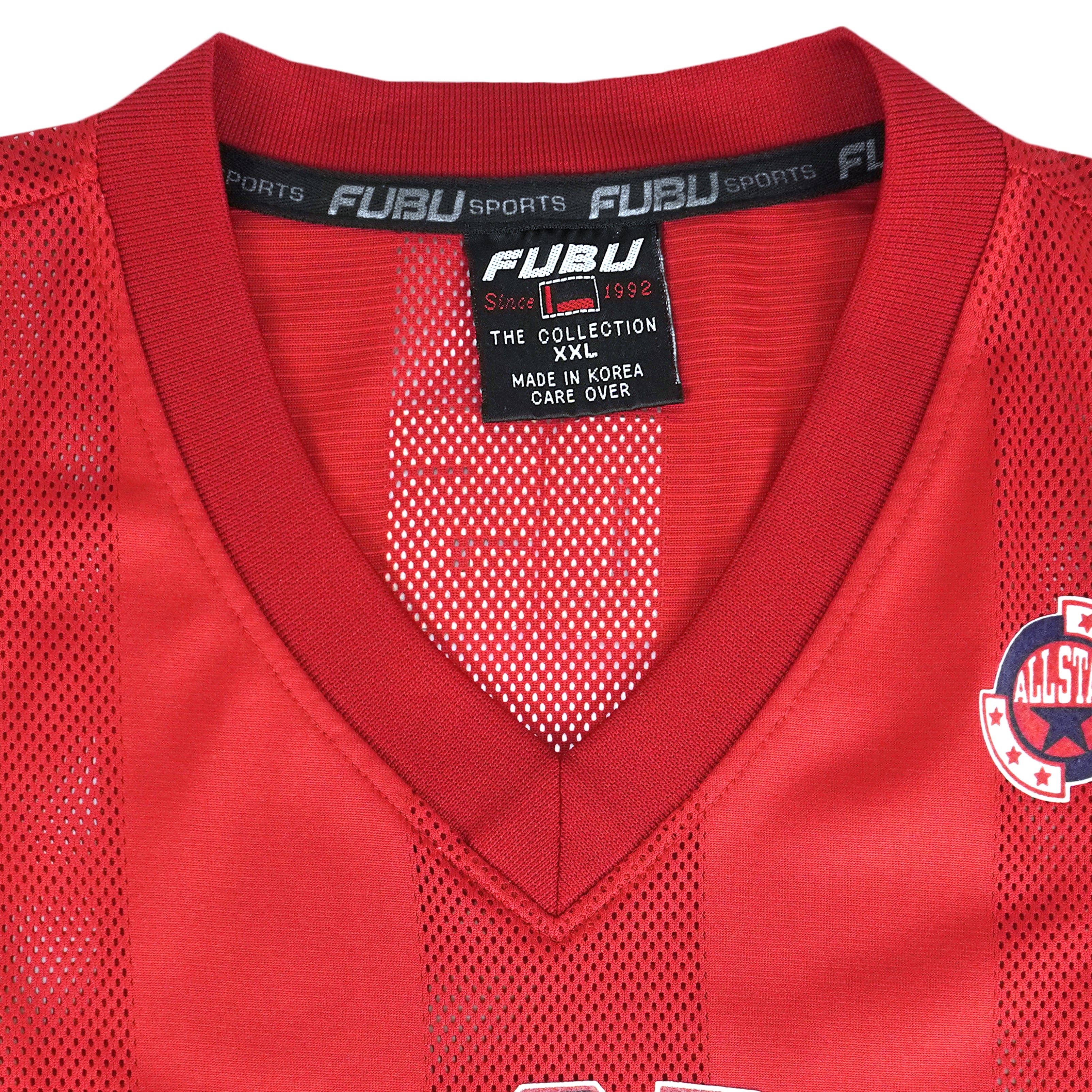 FUBU - Red Fubu Sports League 05 Jersey 1990s XX-Large Vintage Retro