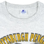 Starter - Pittsburgh Penguins Back to Back Champions T-Shirt 1992 Medium Vintage Retro Hockey