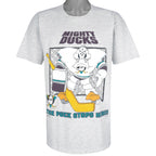 NHL (Nutmeg) - Mighty Ducks, The Puck Stop Here T-Shirt 1990s Large Vintage Retro Hockey