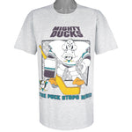 NHL (Nutmeg) - Mighty Ducks, The Puck Stop Here T-Shirt 1990s Large Vintage Retro Hockey