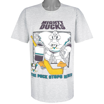 NHL (Nutmeg) - Mighty Ducks, The Puck Stop Here T-Shirt 1990s Large
