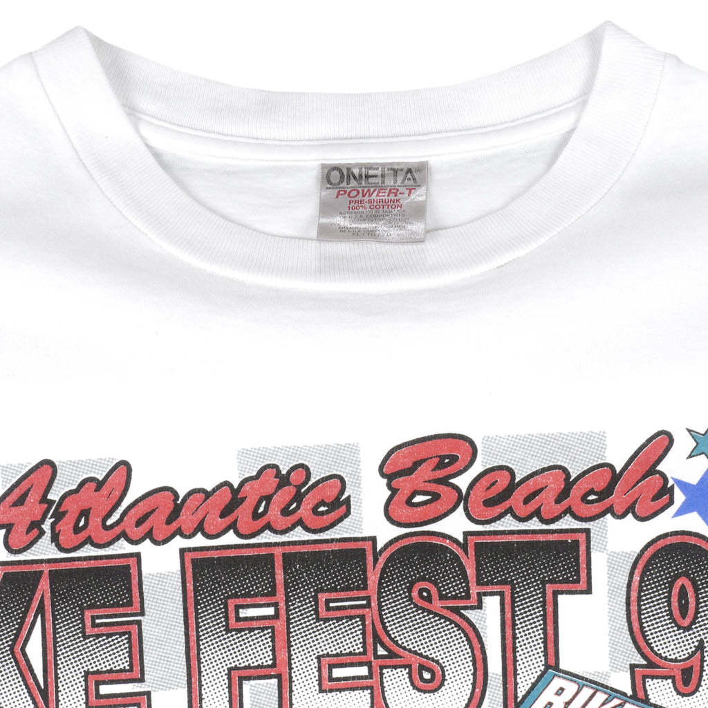 Vintage (Oneita) - Atlantic Beach Bike Fest Racing T-Shirt 1998 X-Large Vintage Retro