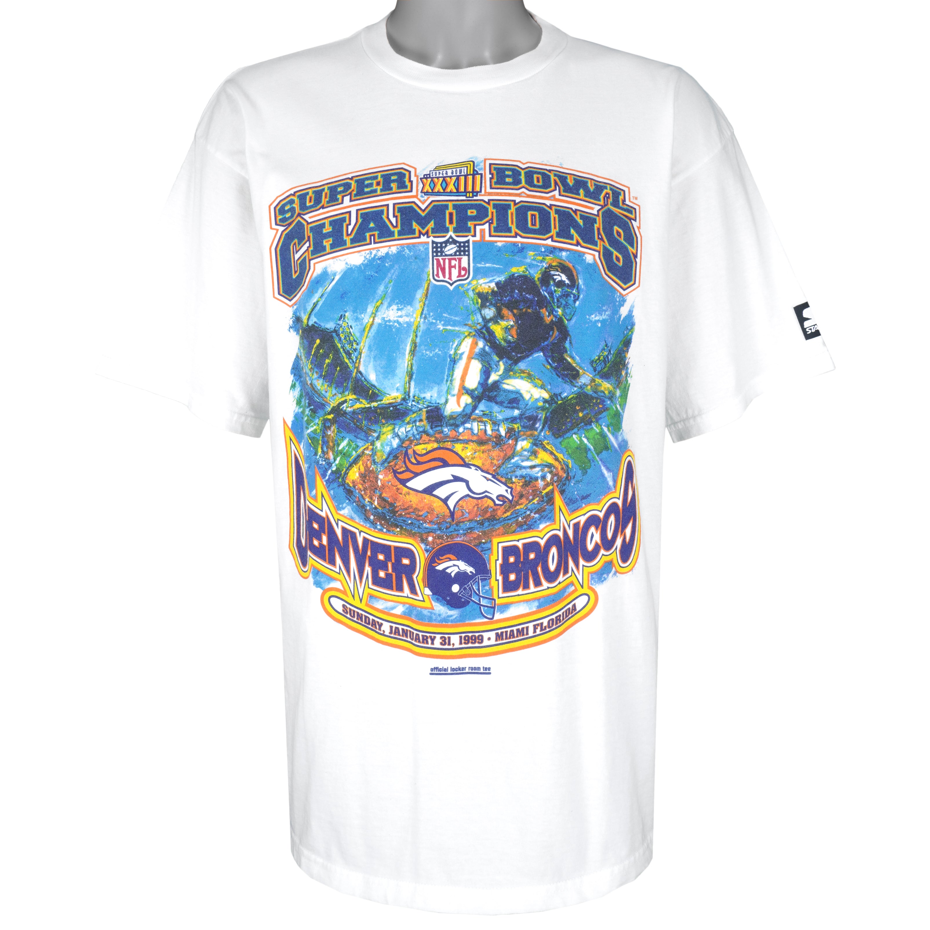 Starter - Denver Broncos AFC Champions T-Shirt 1999 X-Large Vintage Retro Football