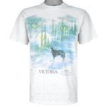 Vintage - Wolf Victoria Canada Single Stitch T-Shirt 1990s Small