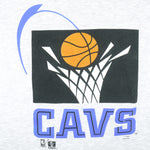 NBA (Logo Athletic) - Cleveland Cavaliers Big Logo T-Shirt 1990s Medium Vintage Retro Basketball