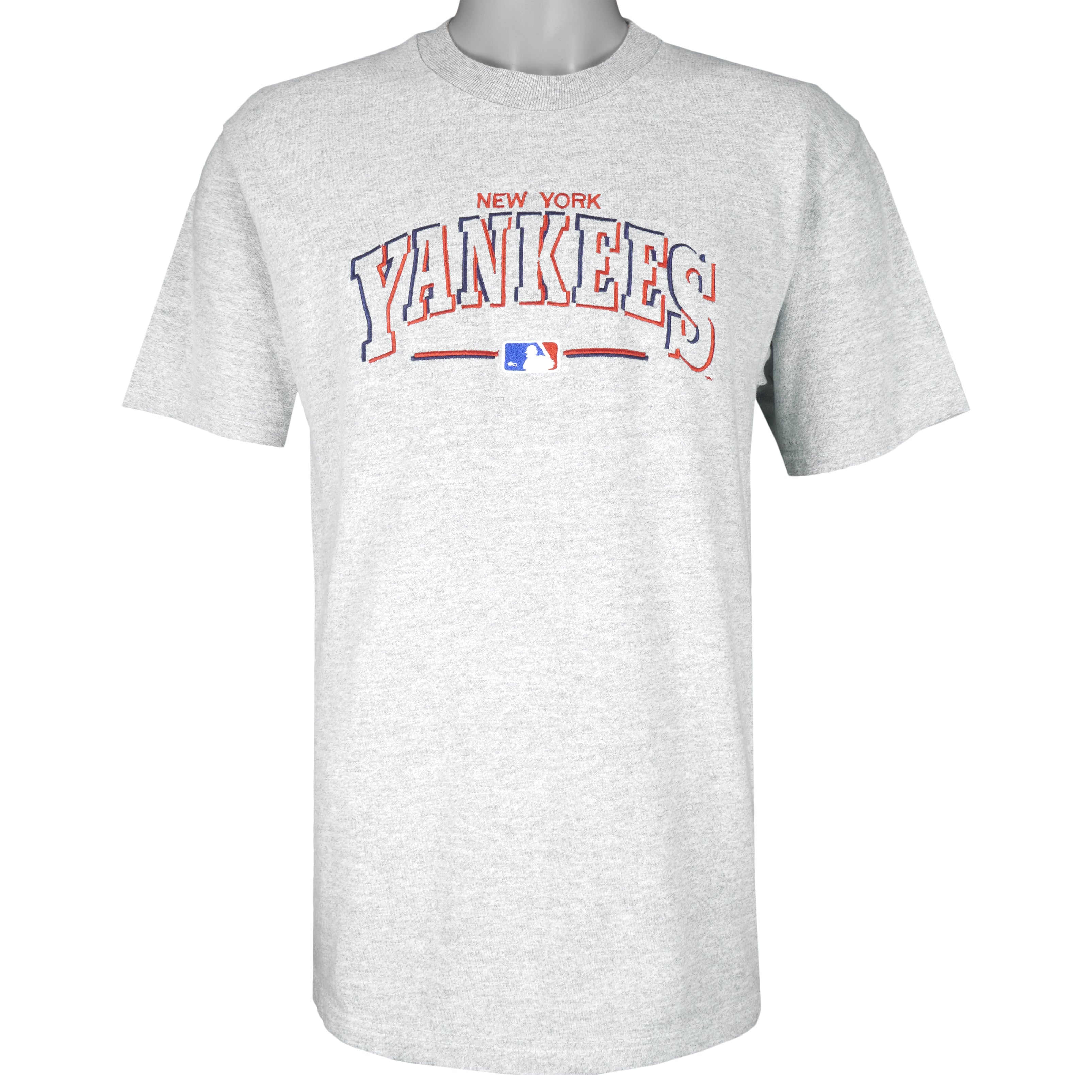 Champion - New York Yankees Embroidered Single Stitch T-Shirt 1990s Large Vintage Retro Baseball